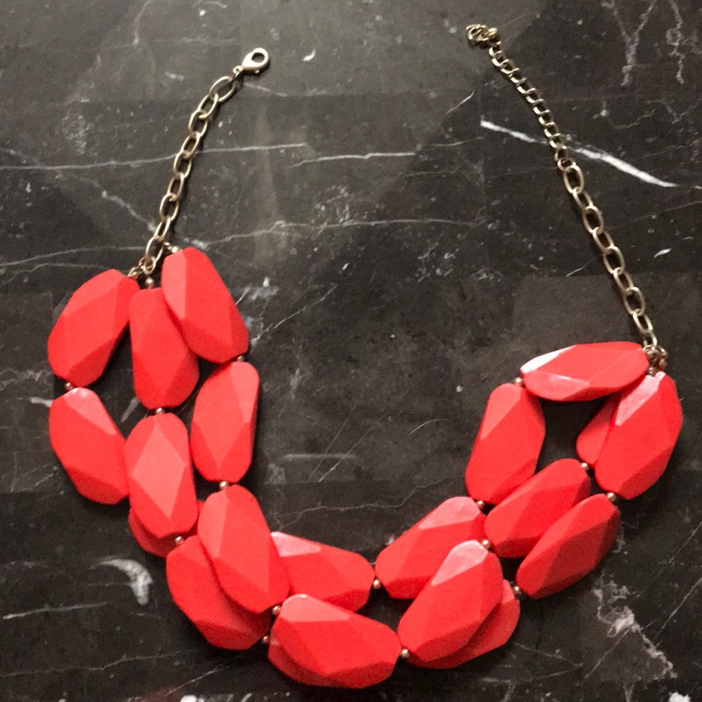 Coral necklace.